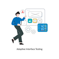 Adaptive Interface Testing Flat Style Design Vector illustration. Stock illustration