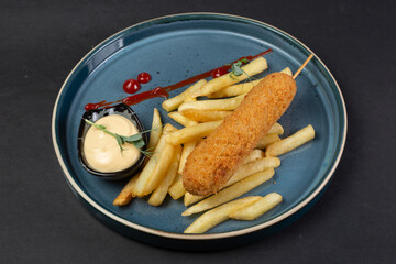 fish and chips on a plate