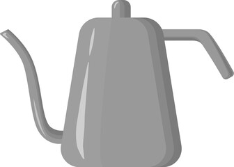 Steel teapot. Pour over kettle