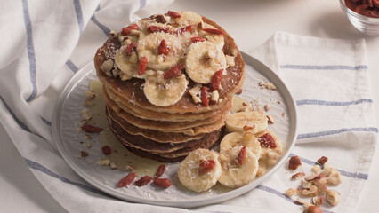 Healthy breakfast table