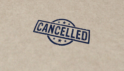 Cancelled and annulment stamp and stamping - obrazy, fototapety, plakaty