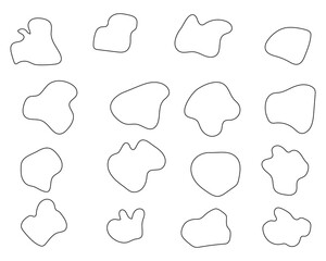 organic blob collection hand drawn