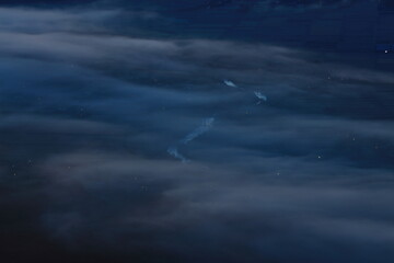 岩手県遠野市　山並みと雲海