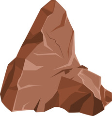 rock stone cartoon. nature mountain, cliff boulder, landscape natural, texture rocky, pile big rock stone vector illustration