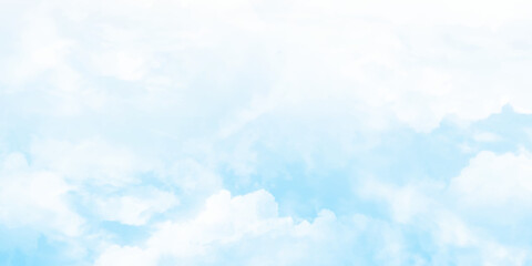 Obraz na płótnie Canvas Beautiful feather clouds on blue sky with copy space