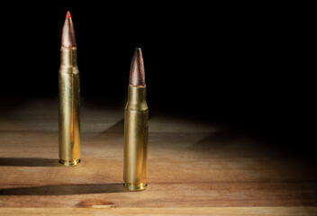 Two different 30 caliber cartridges
