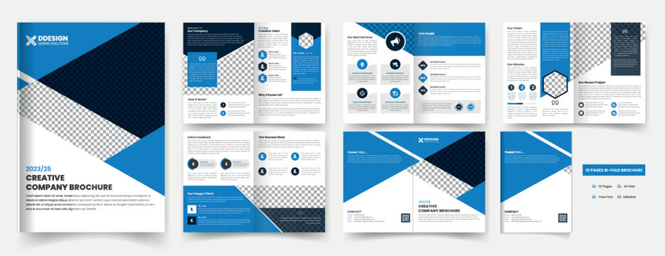 Corporate & Business Concept Design, Creative concept bifold brochure, business brochure design