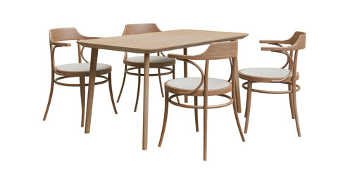 dining table  3d rendering isolated