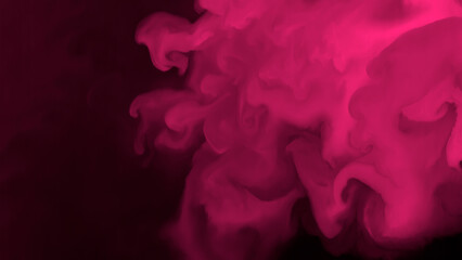 Viva magenta color of the year 2023 abstract smoke or ink texture background concept design....