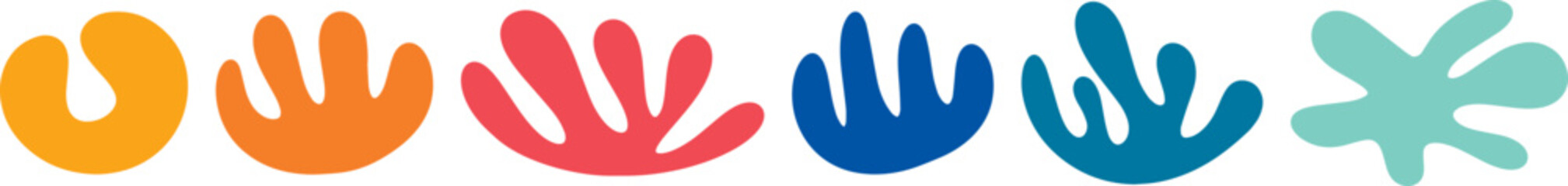 Abstract shape hand drawn icon design illustration elements.