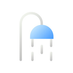 Public shower option flat gradient two-color ui icon. Staying clean on road. GPS navigation. Simple filled pictogram. GUI, UX design for mobile application. Vector isolated RGB illustration