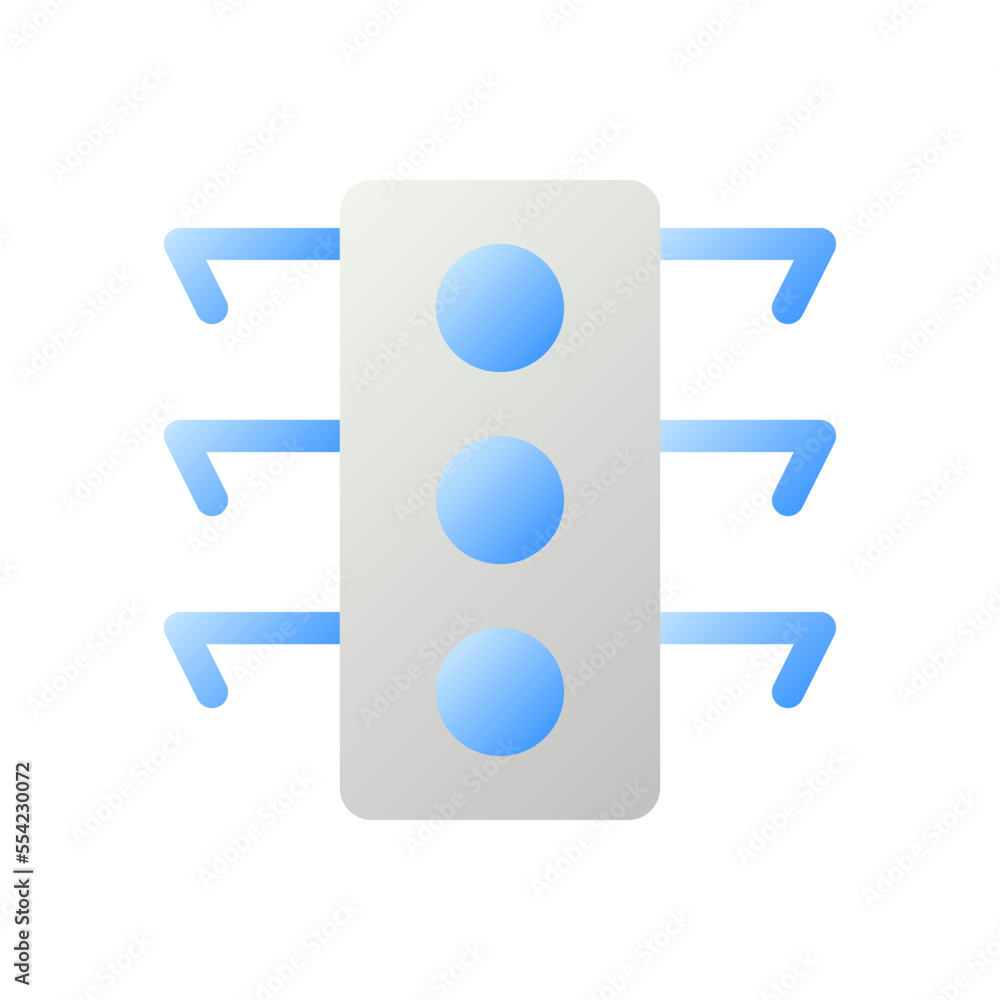 Aufkleber traffic light flat gradient two-color ui icon. crossing intersection. signals. gps navigation. simpl