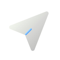 Cursor arrow pointer flat gradient two-color ui icon. Sharing location with friends. GPS navigation. Simple filled pictogram. GUI, UX design for mobile application. Vector isolated RGB illustration