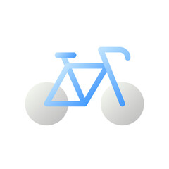 Bicycle flat gradient two-color ui icon. Riding bike. Rental service. Transportation mode. Simple filled pictogram. GUI, UX design for mobile application. Vector isolated RGB illustration