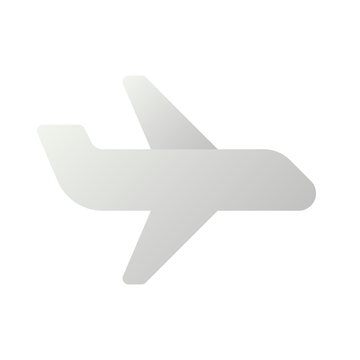 Airliner flat gradient two-color ui icon. Passenger flight. Transport mode. Commercial airplane. Simple filled pictogram. GUI, UX design for mobile application. Vector isolated RGB illustration