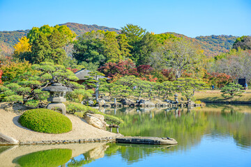 秋の後楽園　岡山県岡山市　Korakuen in autumn. Okayama prefecture, Okayama City.