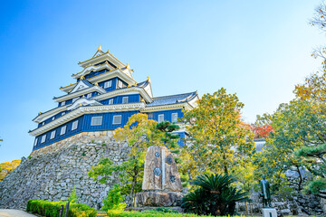 秋の岡山城　岡山県岡山市　Okayama Castle in autumn. Okayama prefecture, Okayama City.