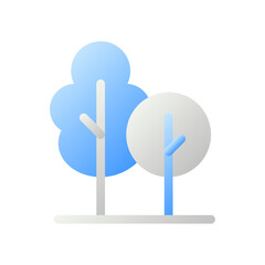 Recreational area and park flat gradient two-color ui icon. Public space. Search for place on map. Simple filled pictogram. GUI, UX design for mobile application. Vector isolated RGB illustration