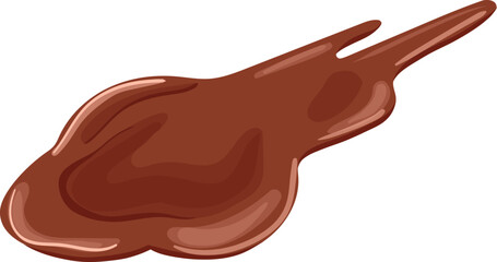 chocolate paste spash cartoon. food cocoa, dessert sweet, brown cream, ingredient dark, tasty spread, cacao chocolate paste spash vector illustration