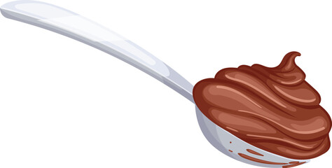 chocolate paste spash cartoon. spread cream, food dessert, cocoa brown, tasty sweet, ingredient creamy chocolate paste spash vector illustration