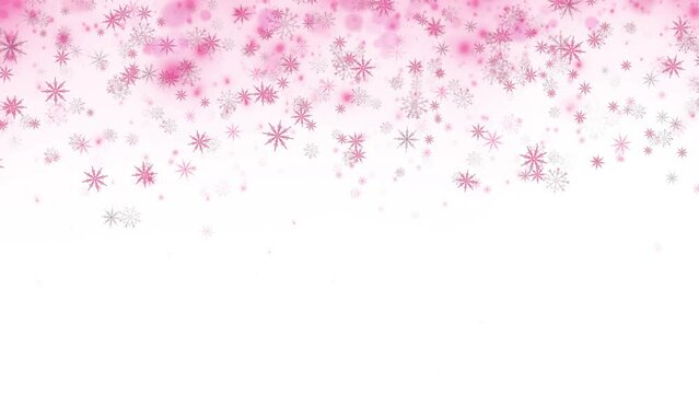 Sparkling pink snowflake isolated on white background