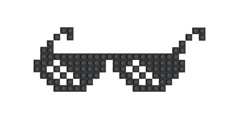 Fototapeta premium Thug Life Shades in 8bit Pixel Art Style