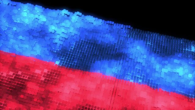 Donetsk Peoples Republic futuristic flag - loop