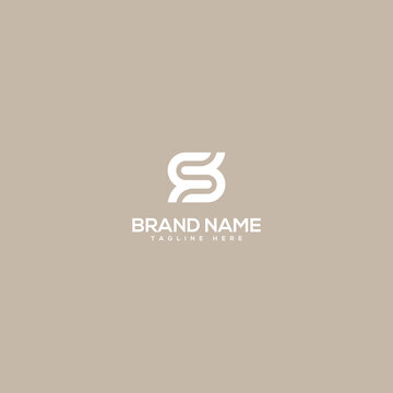 Alphabet monogram letters SR, RS logo design vector icon.