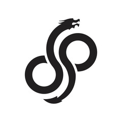 Obraz premium Dragon Line Illustration