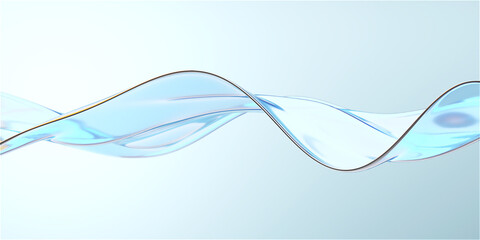 Abstract background with smooth glass waves