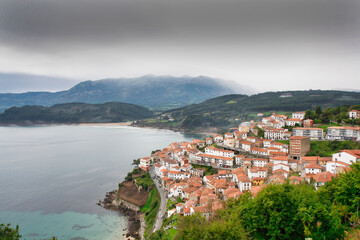 Lastres village, a picturesque fishing village in the North of Spain, Asturias, Spain