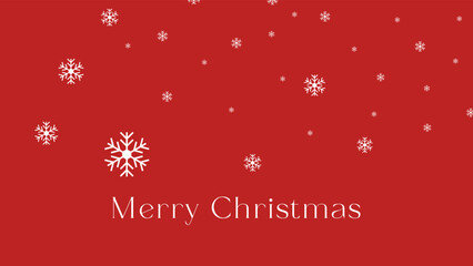 Merry Christmas banner with snowflakes