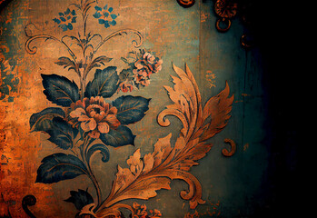 ancient Victorian wallpaper with a romantic feel ideal for backgrounds