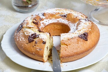 donut with chocolate