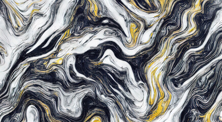 A Stunning Fusion - Marble Ink with gold veins