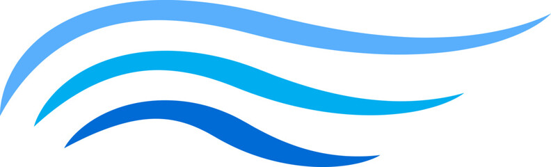 Water wave icon isolated on white background. Modern flat water wave icon for web site, ocean design template and logo. Creative abstract concept, vector illustration