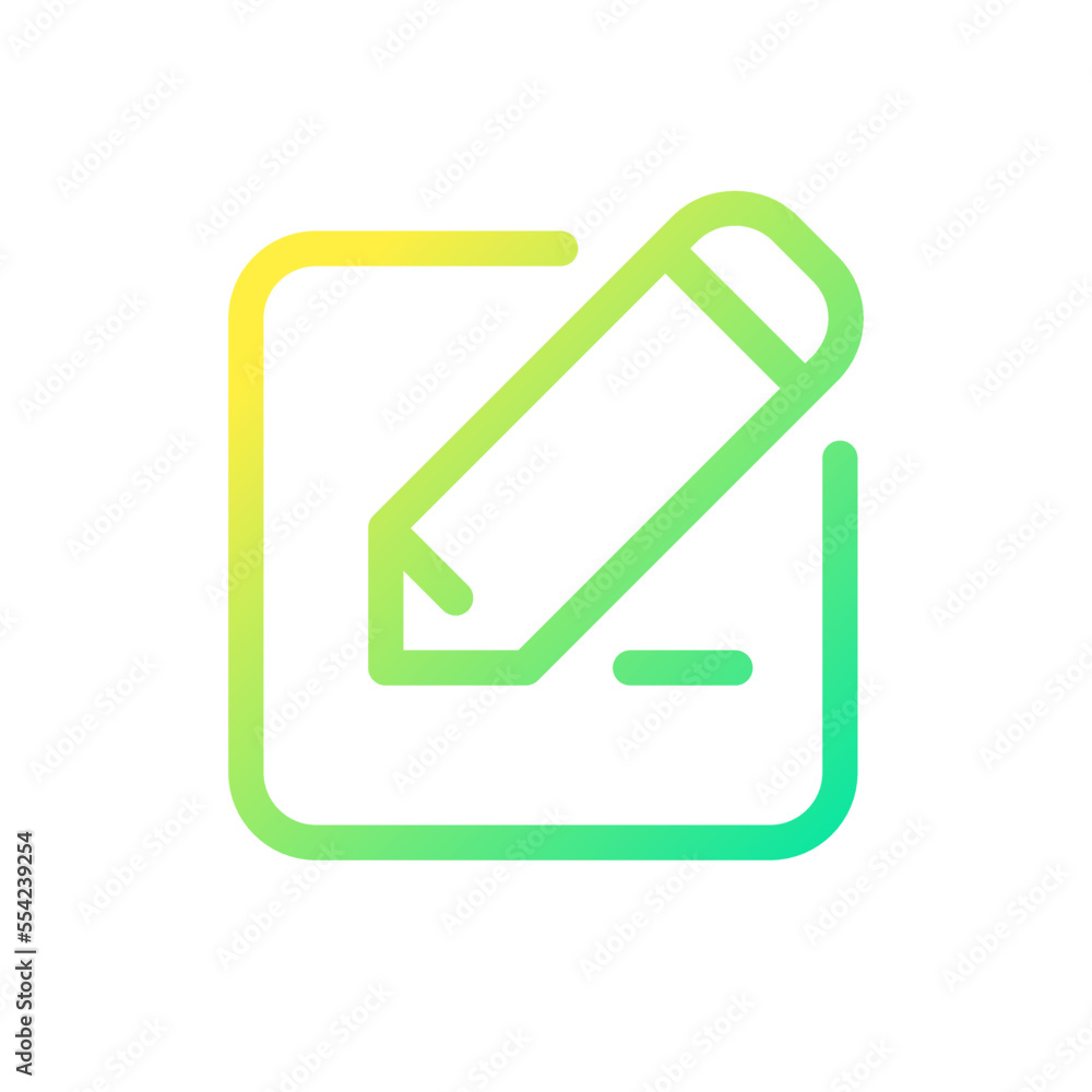 Poster edit text pixel perfect gradient linear ui icon. type message. documents editing. application tool. 