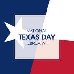 National Texas Day vector. Abstract flag of Texas graphic design element. Texas State Flag frame vector. February 1 each year. Important day