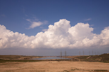 Lake in the village of Gala. Absheron region. Azerbaijan.