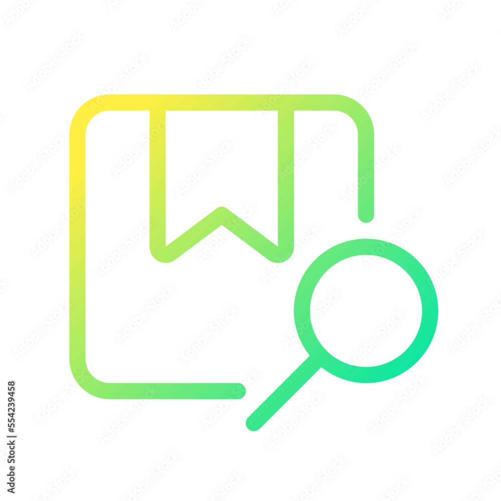 Poster find parcel pixel perfect gradient linear ui icon. search for order online. magnifier and box. line 