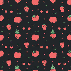 seamless food pattern. vector food background