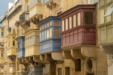 alte Balkone auf Malta