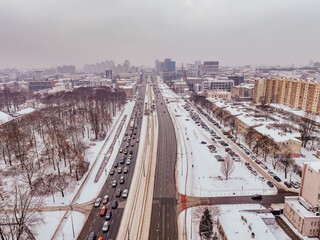 Panorama Łodzi w zime © rozentuzjazmowany