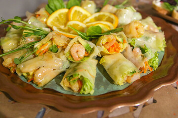 snack table, catering, food for guests