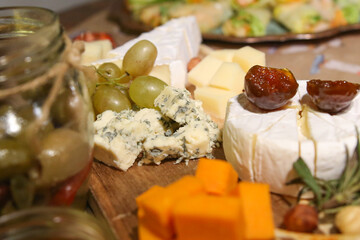 snack table, catering, food for guests