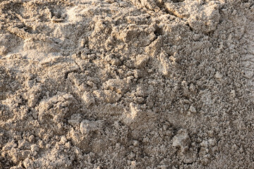 Closeup of sand for construction
