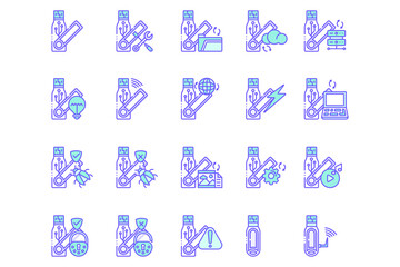 20 USB flash drive Icons
