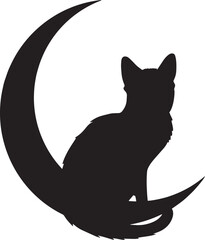 moon on which the cat sits