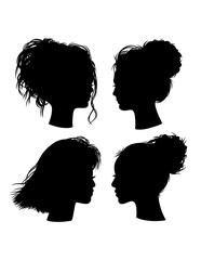 Female hairstyle silhouette