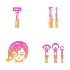 Colorful Beauty and Cosmetics Icons
